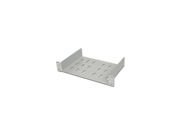 Lande 10" Perforated Fixed Shelf 1U D150 | Steel | w/screws | Grey 
